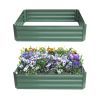 4-ft x 3-ft x 11-inch Raised Garden Bed Planter Box in Green Steel Metal