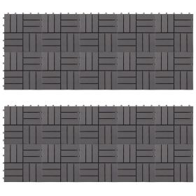 Decking Tiles 20 pcs Gray Wash 11.8"x11.8" Solid Acacia Wood