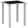 Sun Loungers 2 pcs with Table Aluminum Taupe