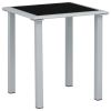 Sun Loungers 2 pcs with Table Aluminum Green