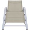 Sun Loungers 2 pcs with Table Aluminum Cream