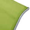 Sun Loungers 2 pcs with Table Aluminum Green