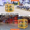 Horizontal Cylinder Storage Cabinet, 4 x 33 lbs Cylinder Capacity, 31.02x30.04x35 inch Propane Storage Cage, Gas Cylinder Cabinet, Yellow Powder Coat