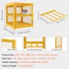 Horizontal Cylinder Storage Cabinet, 4 x 33 lbs Cylinder Capacity, 31.02x30.04x35 inch Propane Storage Cage, Gas Cylinder Cabinet, Yellow Powder Coat
