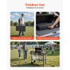 Outdoor Grill Cart, 31.0 x 17.0 inch Tabletop Size Grilling Table, Foldable Outdoor Cooking Table with Tissue Holder, Wheels, Magnetic Tool Rack, BBQ