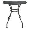 5 Piece Patio Dining Set Expanded Metal Mesh Anthracite